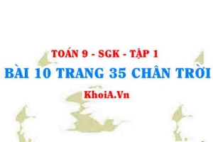 Bài 10 trang 35 Toán 9 Tập 1 Chân trời sáng tạo